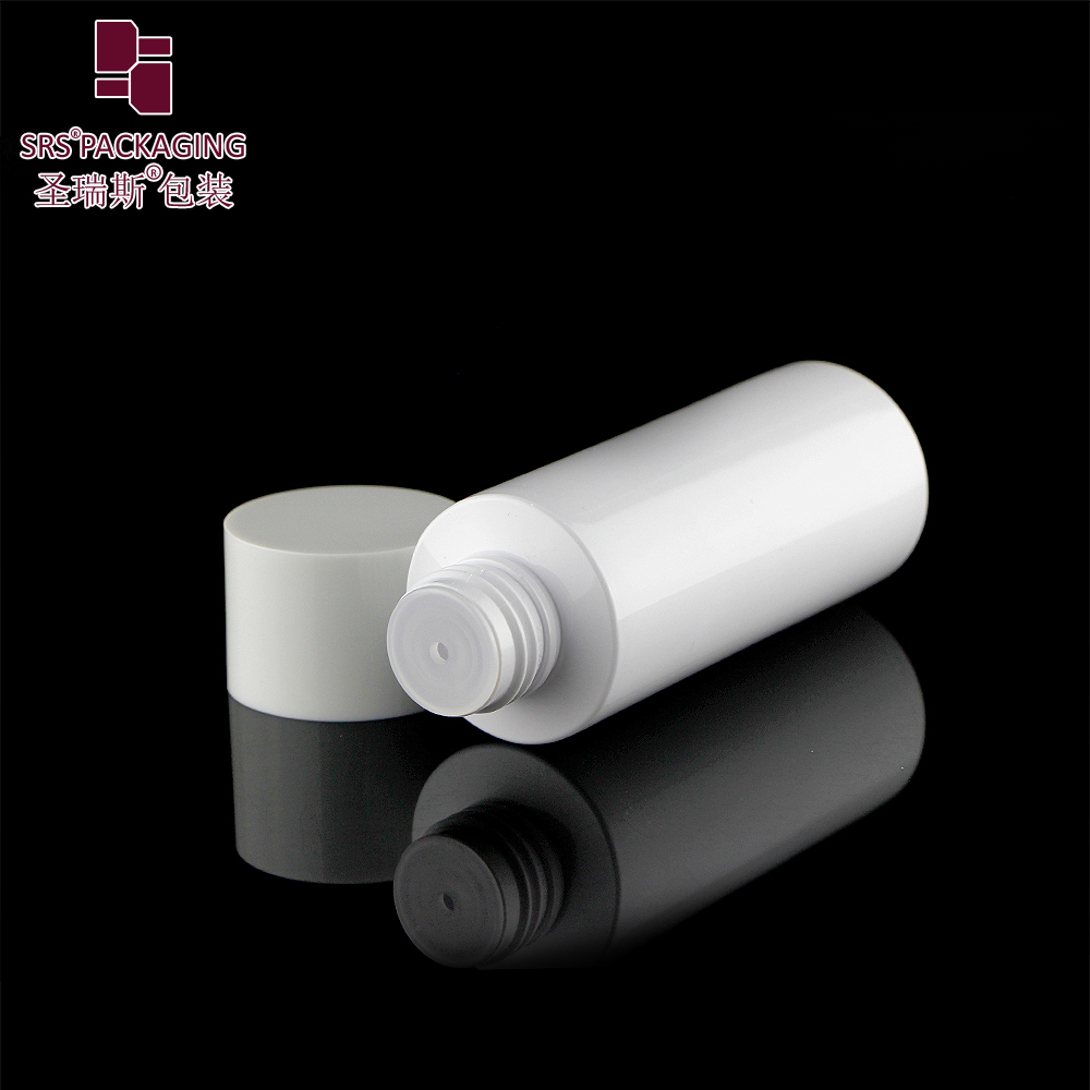 Wholesale Custom White Recyclable 100ml Plastic Pet Face Lotion Toner Bottle With Screw Cap