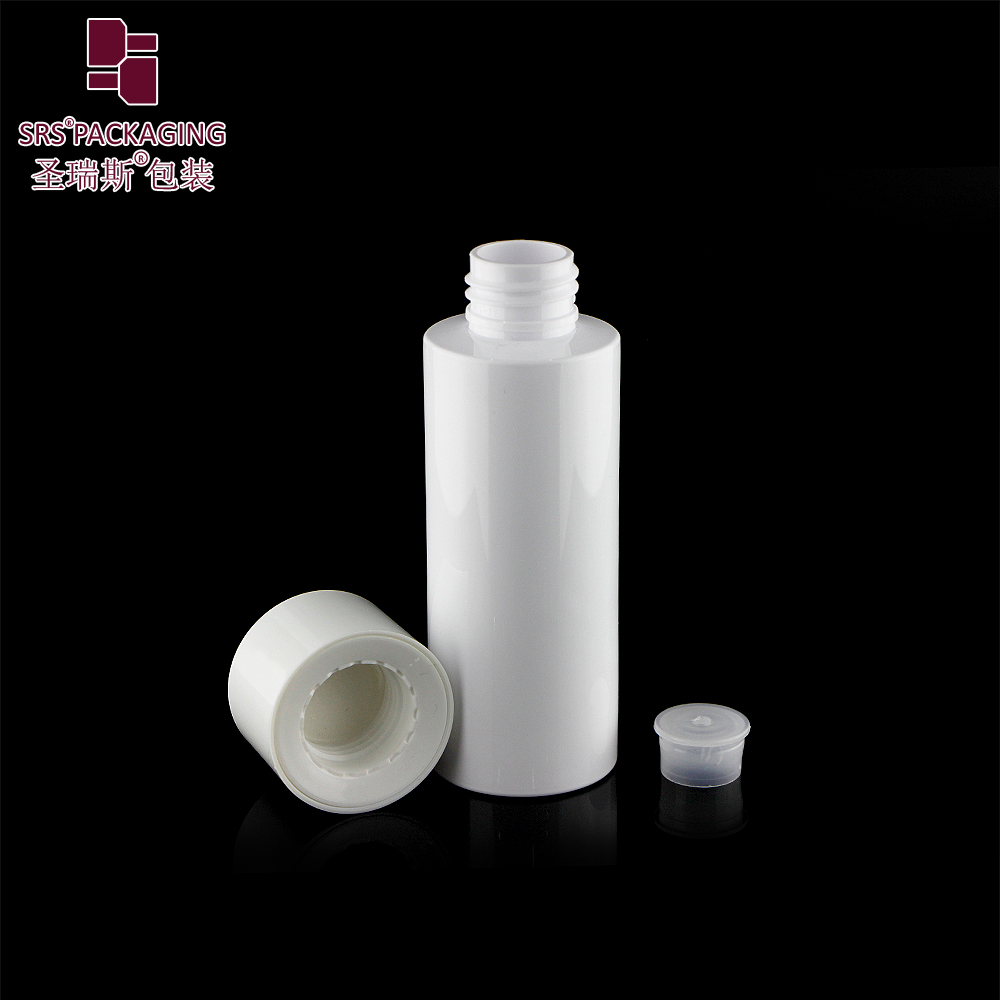 Wholesale Custom White Recyclable 100ml Plastic Pet Face Lotion Toner Bottle With Screw Cap