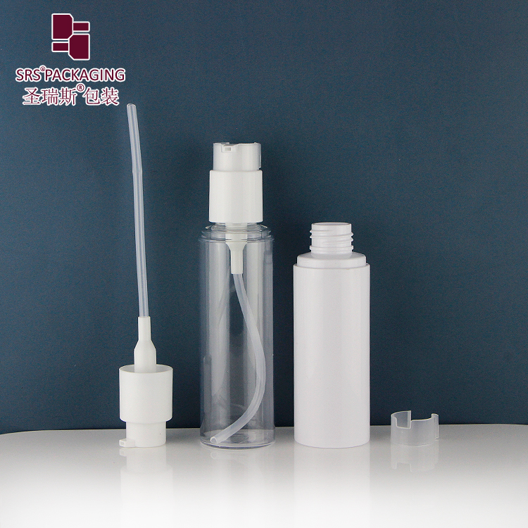 White Plastic Bottle with Plastic Sprayer Fine Mist PET Bottle 120ml Atomizer Private Label for Cosmetics