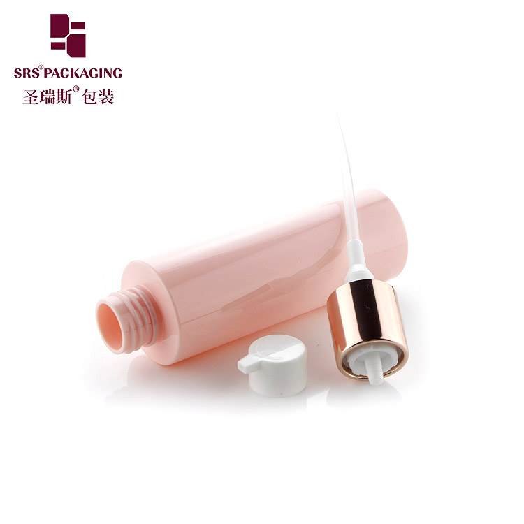 Custom Eco-friendly 120ml PET Plastic Cosmetic Cream Gel Bottle with Lotion Pump