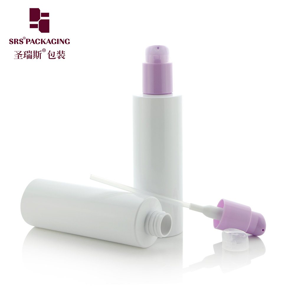 Eco friendly skincare lotion cosmetic packaging 200ml pump PET bottle