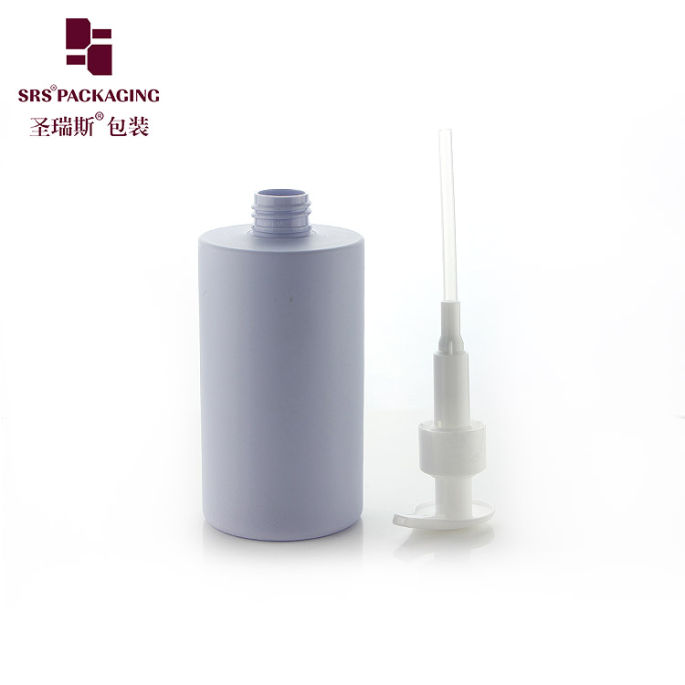 flat shoulder round shape plastic empty lotion pump bottle pet 300ml