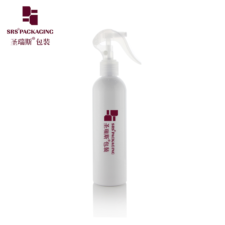 white wash bottle cosmetic pump bottles white round pet shampoo bottle 250ml