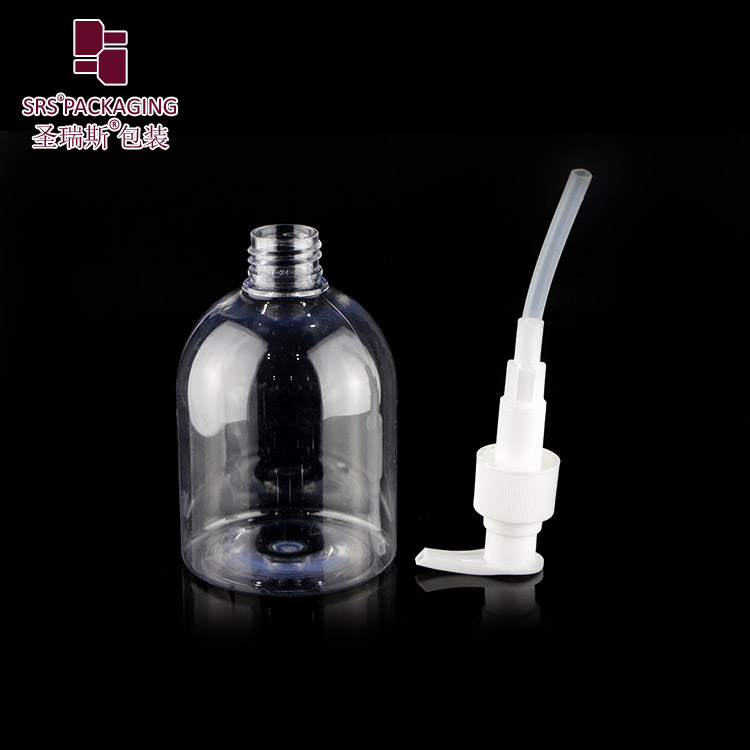 Lotion clear plastic pump bottle 200ml 300ml 500ml empty pet bottle for hand sanitizer gel