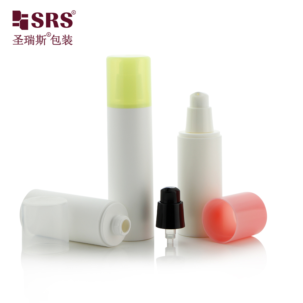 Manufacturers Custom 10ml 15ml 30ml 50ml 75ml 100ml Eco Friendly White Empty PP Airless Pump Bottle