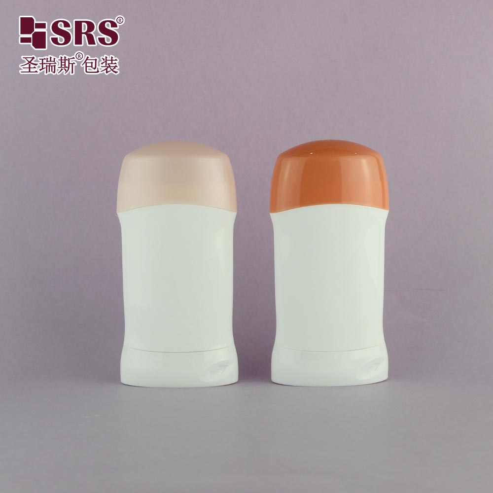 Oval 45g 75g Plastic Cosmetic Deodorant Stick Bottle Container For Body Care