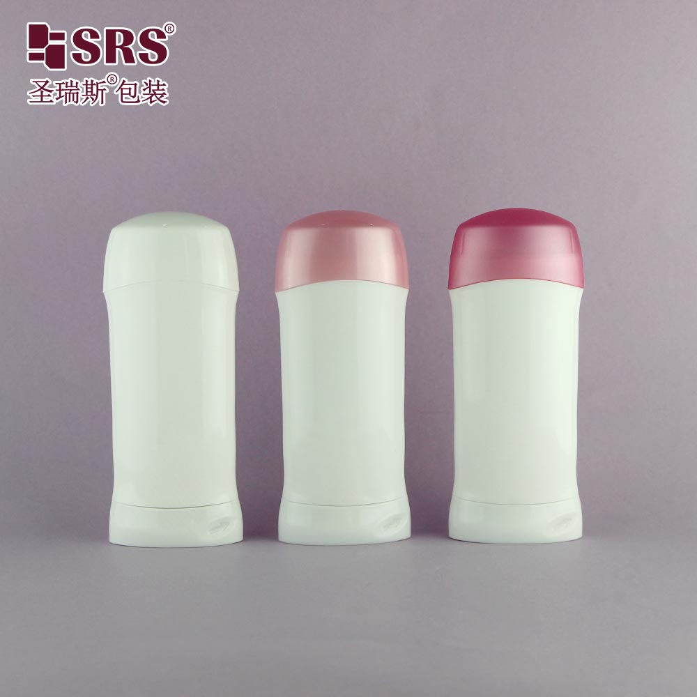 Oval 45g 75g Plastic Cosmetic Deodorant Stick Bottle Container For Body Care