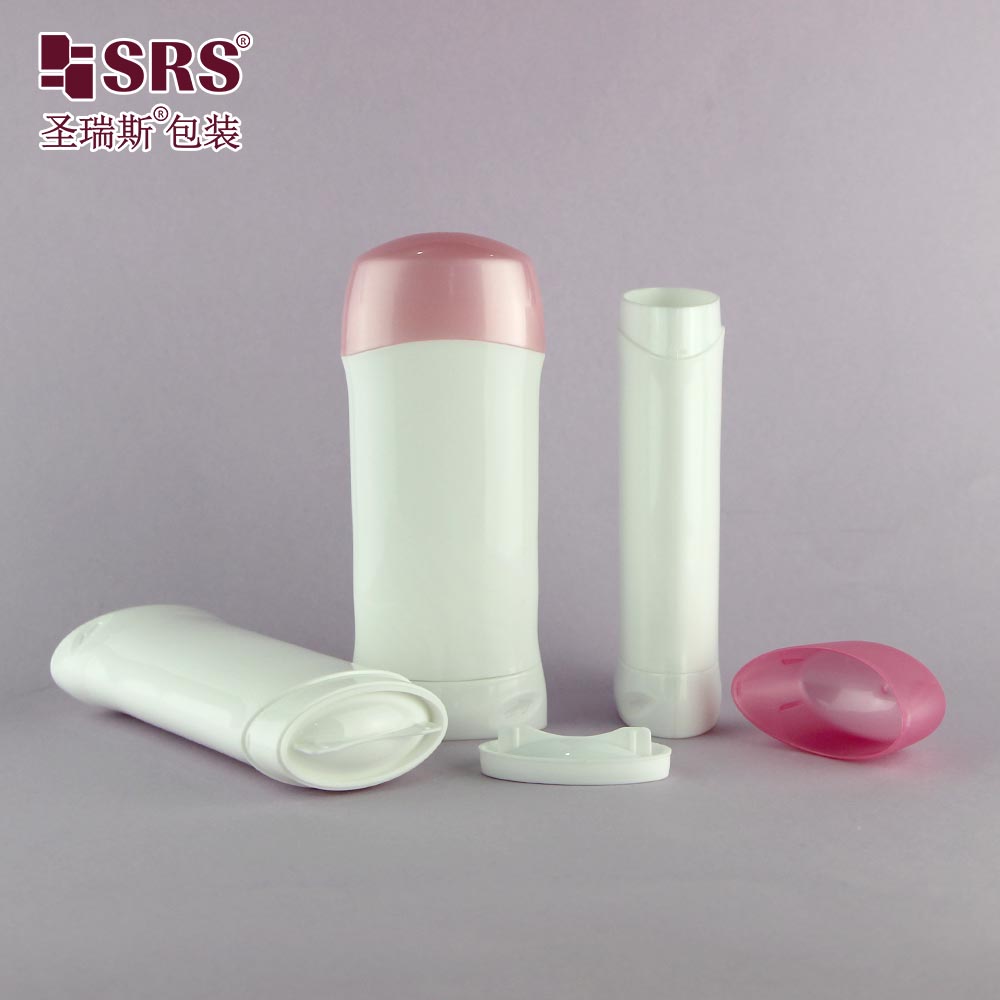 Oval 45g 75g Plastic Cosmetic Deodorant Stick Bottle Container For Body Care