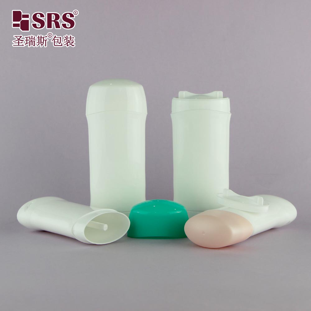 Oval 45g 75g Plastic Cosmetic Deodorant Stick Bottle Container For Body Care