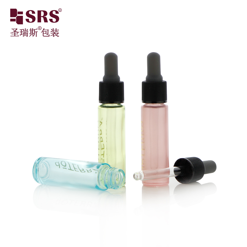 Free Sample 2ml 3ml 4ml 5ml custom serum mini glass empty dropper bottle cosmetics packaging