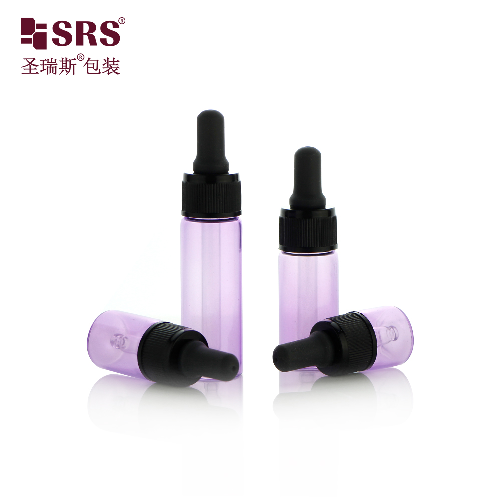 2ml 5ml 10ml 15ml Luxury Mini Black Dropper Glass Bottle For Eye Serum Essential Oil Dropper Bottles