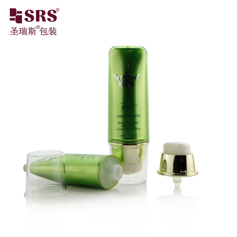 A041 35ml airless pump cosmetic packaging container refillable lotion luxury tube