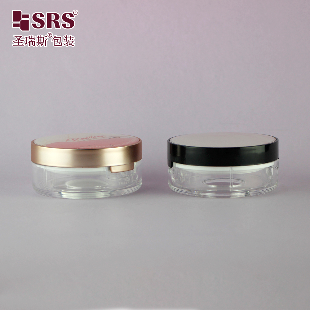 Cosmetic Plastic 20G Small Container Shape Luxury Compact Sifter Packaging cosmetic powder jar