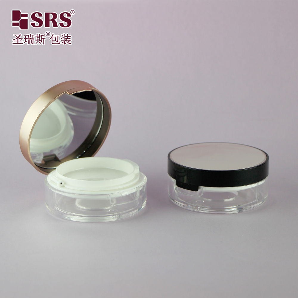 Cosmetic Plastic 20G Small Container Shape Luxury Compact Sifter Packaging cosmetic powder jar