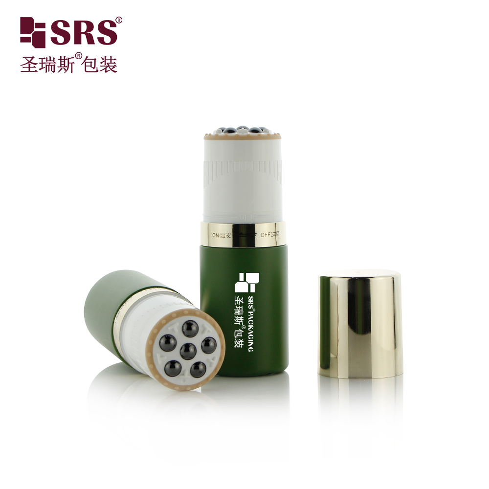 High quality 80ml plastic six steel ball roll on bottle with cosmetic PE lid bottle