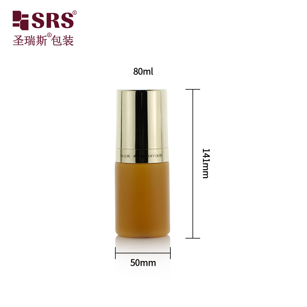 High quality 80ml plastic six steel ball roll on bottle with cosmetic PE lid bottle