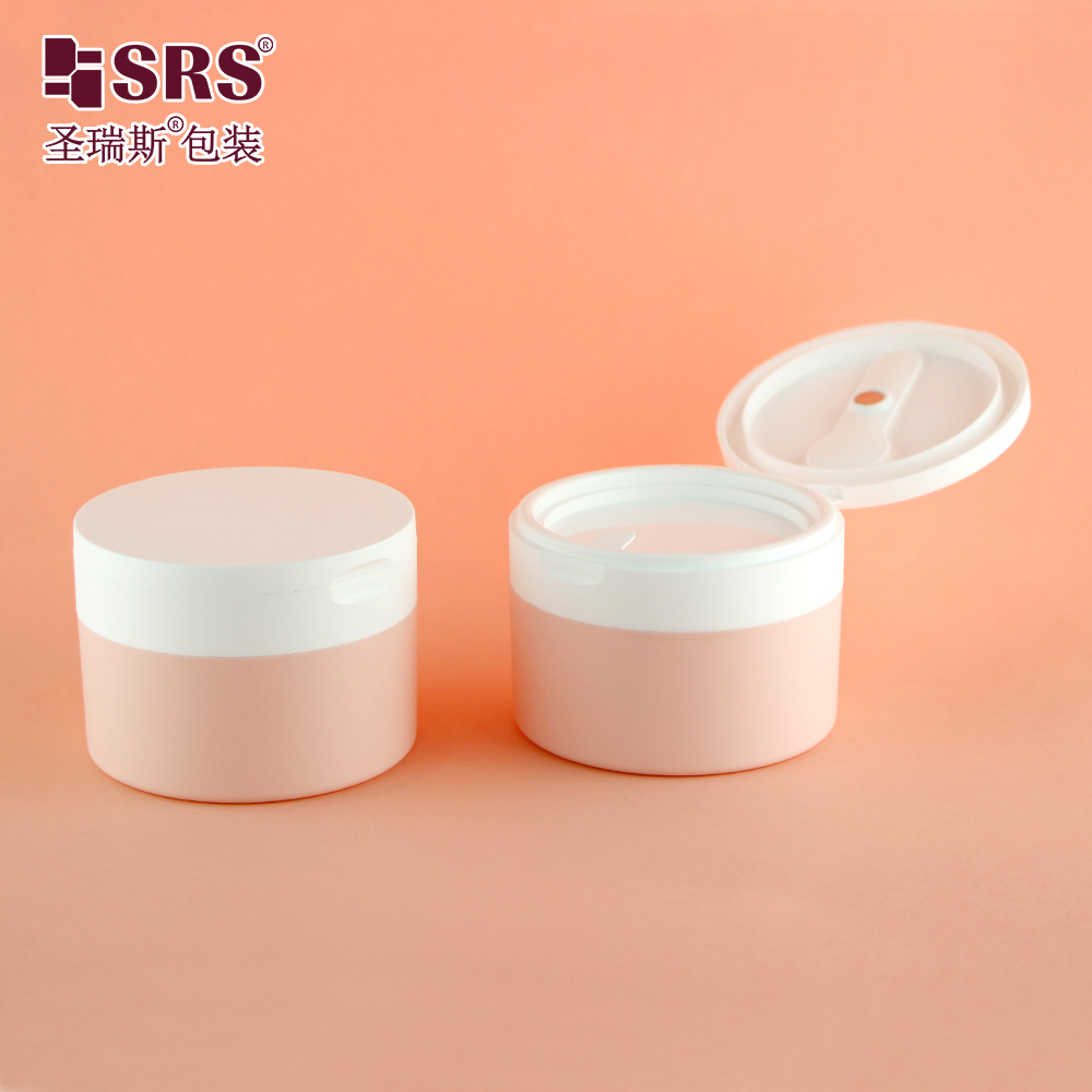 PP Plastic Cream Jar PCR Jar 120g Body Butter Jar Packaging with Plastic Spatulas Eco-friendly