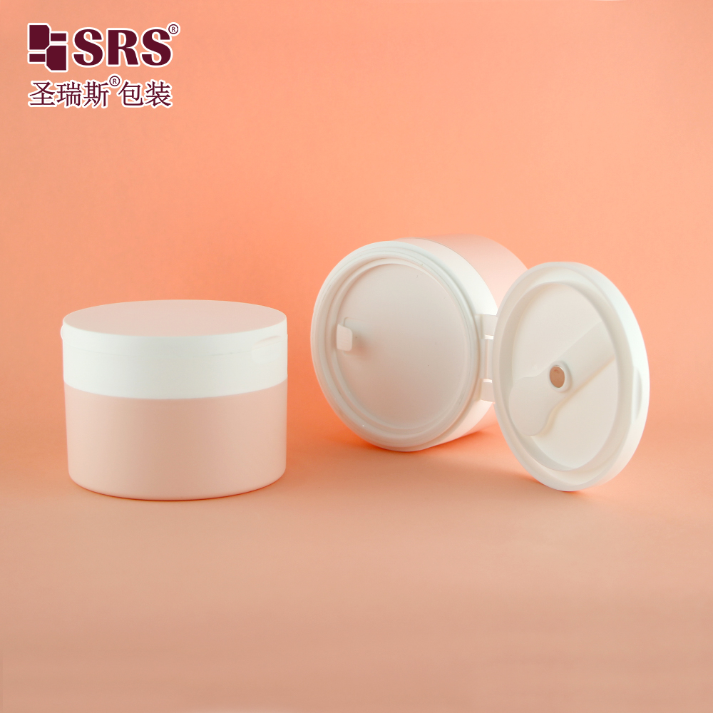 PP Plastic Cream Jar PCR Jar 120g Body Butter Jar Packaging with Plastic Spatulas Eco-friendly