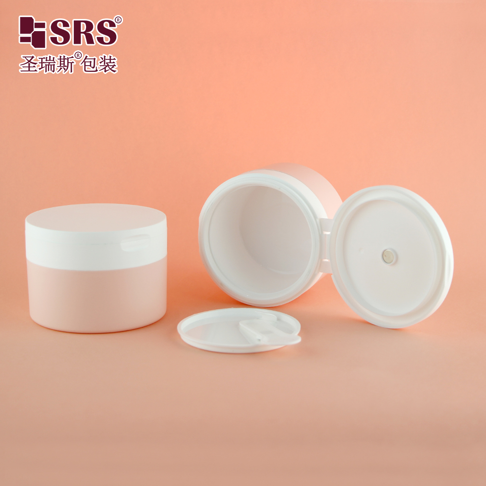 PP Plastic Cream Jar PCR Jar 120g Body Butter Jar Packaging with Plastic Spatulas Eco-friendly