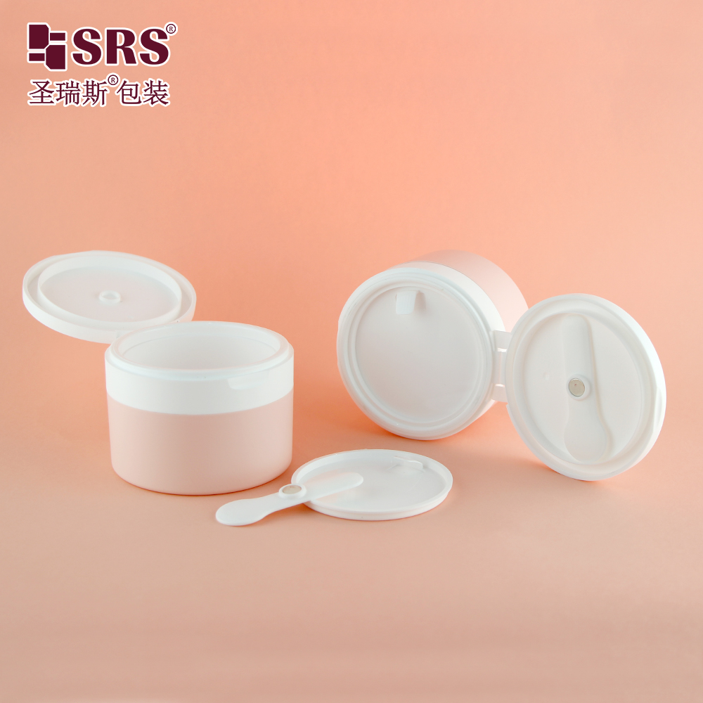 PP Plastic Cream Jar PCR Jar 120g Body Butter Jar Packaging with Plastic Spatulas Eco-friendly