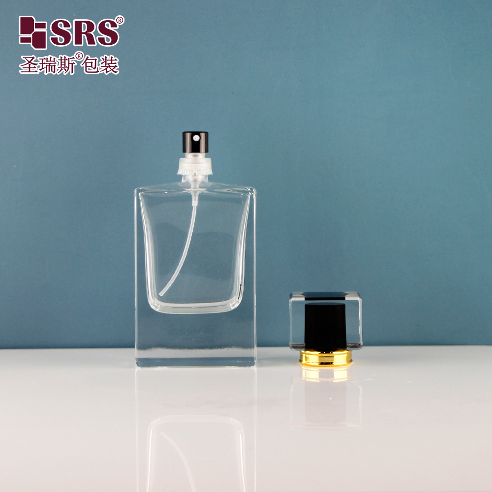 China Manufacturer Transparent Round Square Perfume Atomizer Empty Glass Perfume Bottles