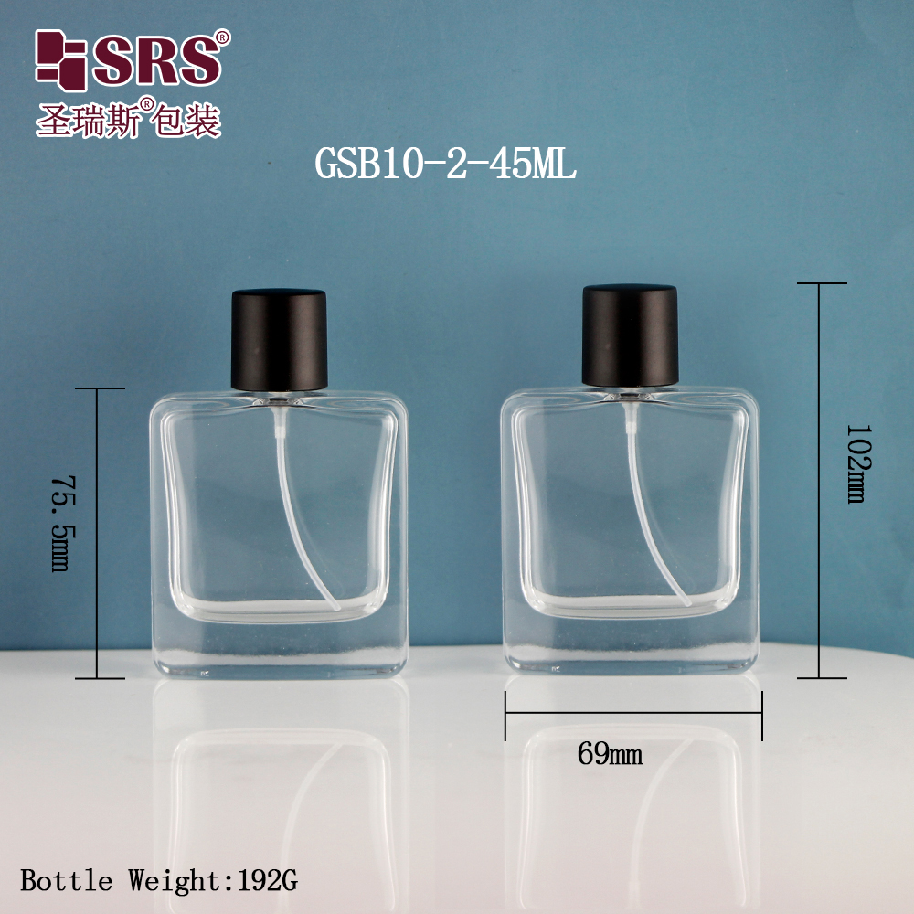 China Manufacturer Transparent Round Square Perfume Atomizer Empty Glass Perfume Bottles