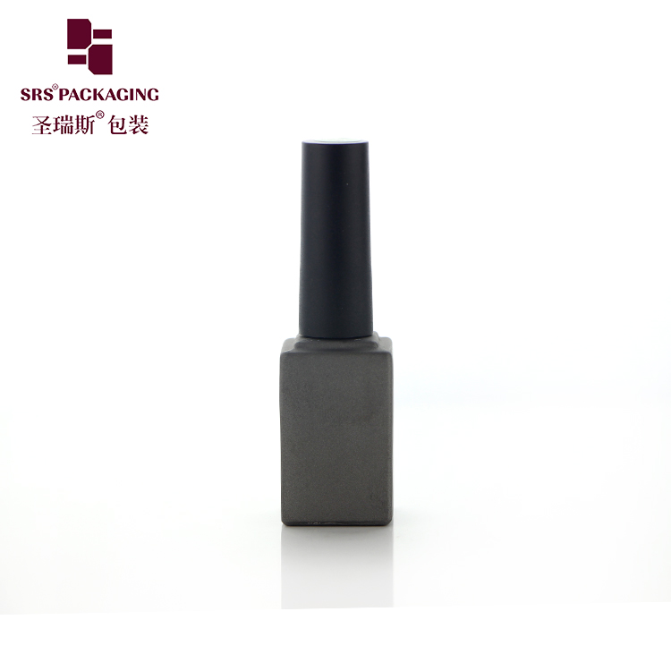 Frosted Black Bottle For Nail UV Gel Glass Nail Polish Jars Bottle Empty Bottle Free Samples