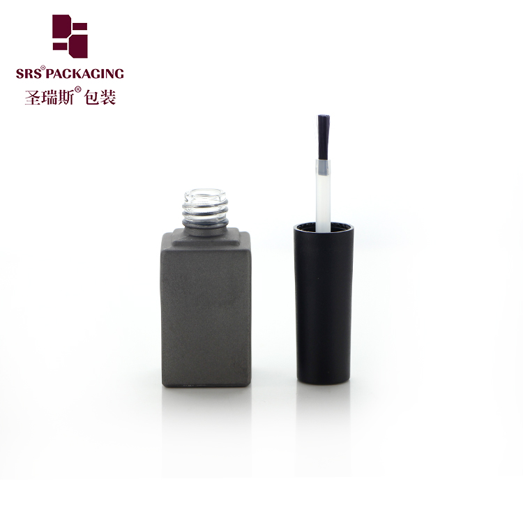 Frosted Black Bottle For Nail UV Gel Glass Nail Polish Jars Bottle Empty Bottle Free Samples