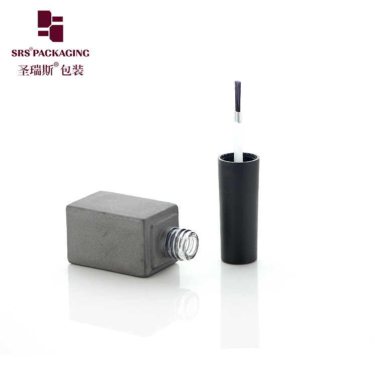 Frosted Black Bottle For Nail UV Gel Glass Nail Polish Jars Bottle Empty Bottle Free Samples