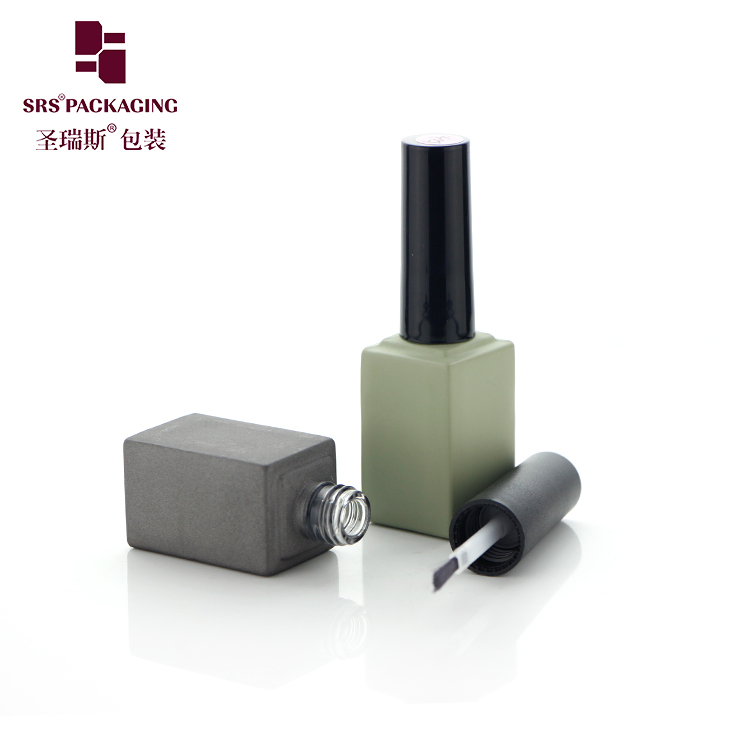 Frosted Black Bottle For Nail UV Gel Glass Nail Polish Jars Bottle Empty Bottle Free Samples