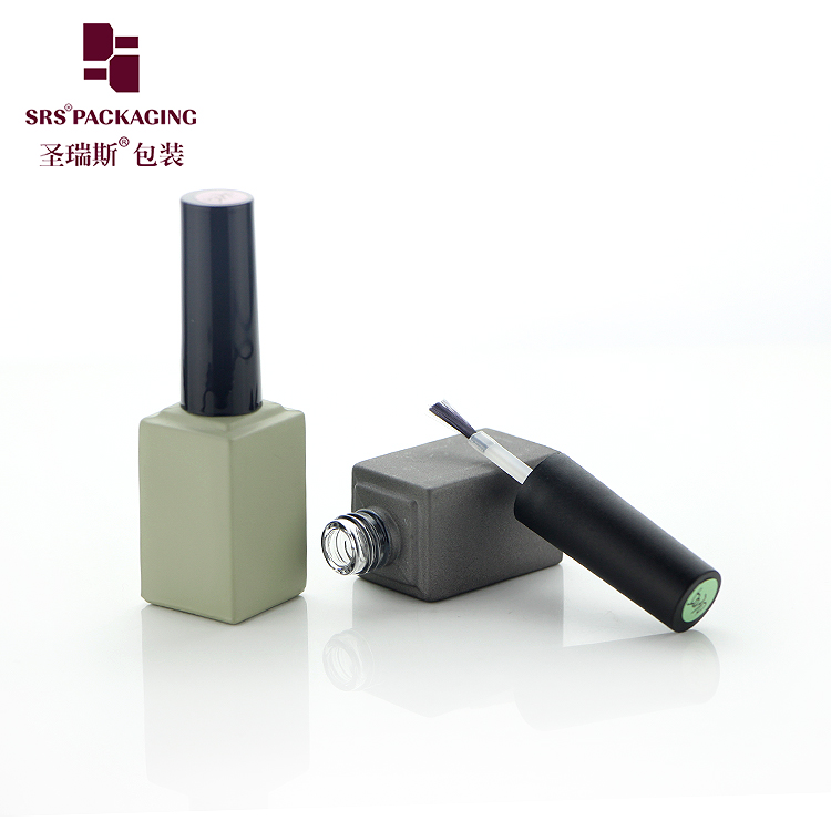 Frosted Black Bottle For Nail UV Gel Glass Nail Polish Jars Bottle Empty Bottle Free Samples