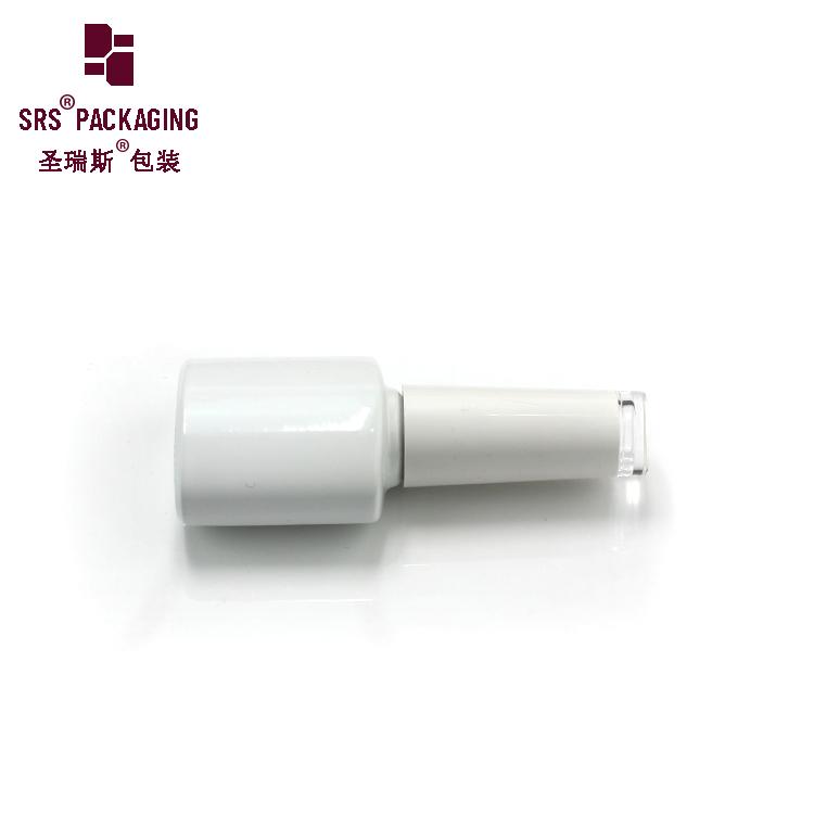 Empty Nail Polish Bottle White Frosted Nail Gel Bottle Oval Glass Packaging for Nail Care On Sale