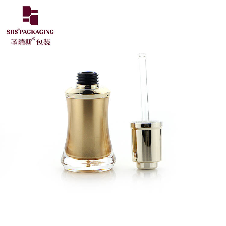 Wholesale 8ml Serum Oil Plastic Bottle with Dropper Luxury Acrylic Drop Bottles