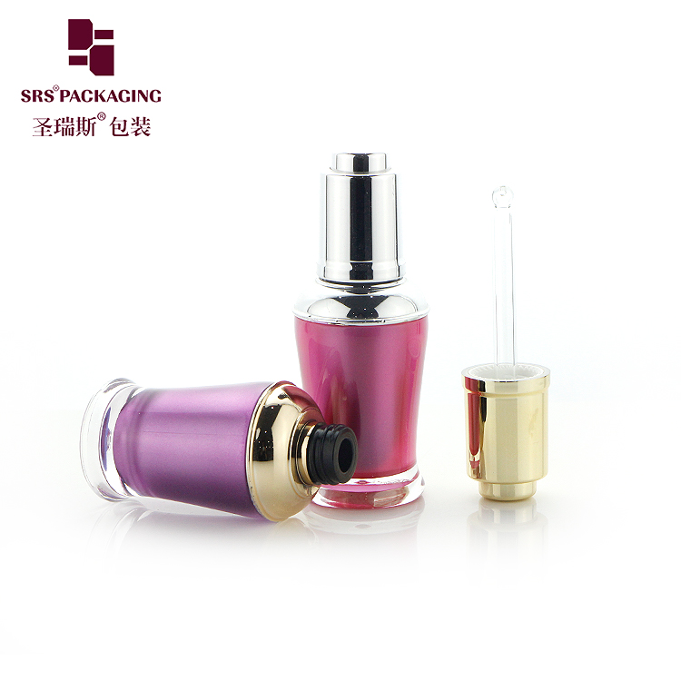 Professional Custom Acrylic Cosmetics Dropper Bottles 8 ml for Serum Oils