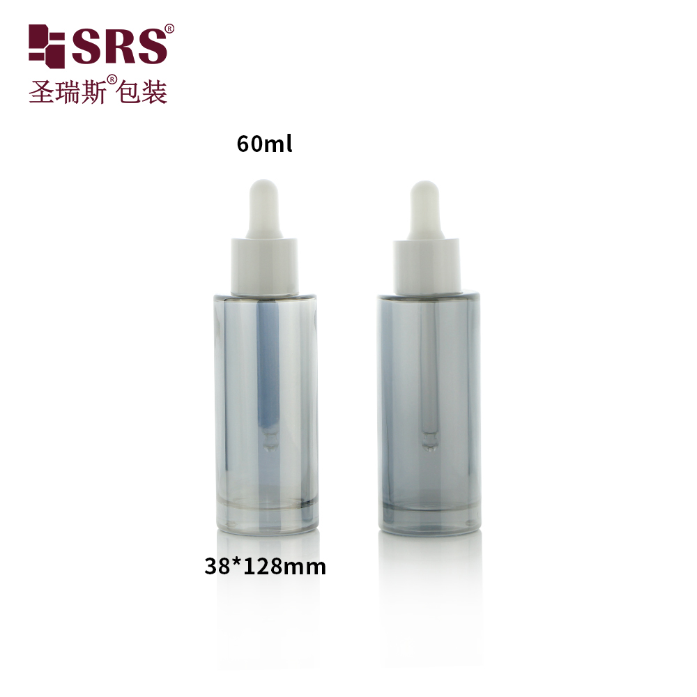 Wholesale 35ml 55ml Round Cosmetic Packaging Empty Serum Lotion Foundation Glass Bottle