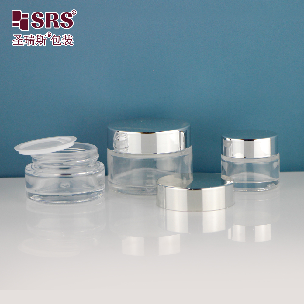 Wholesale Factory Mini Size 10g 15g 25g Eye Cream Face Cosmetic Glass Round Transparent Jars