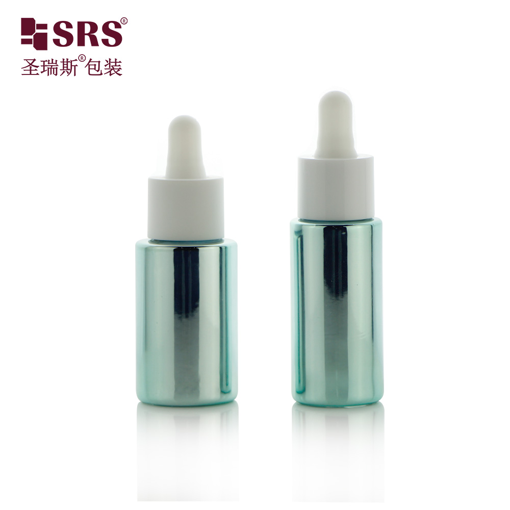 15ml 25ml Luxury Cosmetic Packaging Essential Oil Small Round Empty Dropper Oil Bottle