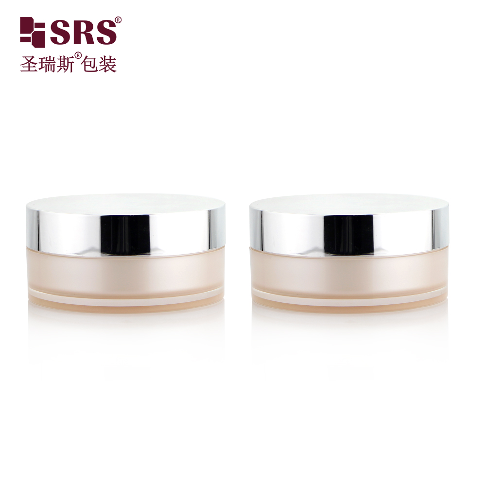 Hot sale 100g 50ml+50ml Cosmetic DUAL CHAMBER JAR Acrylic Facial Day and Night Cream Jar