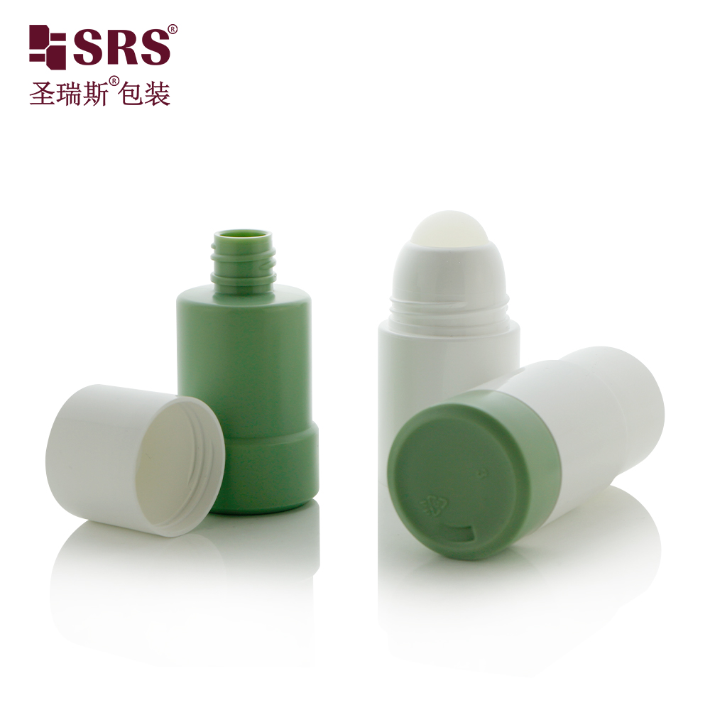 Refillable Replaceable Plastic 50ML 75ML Deodorant With Roll On Ball