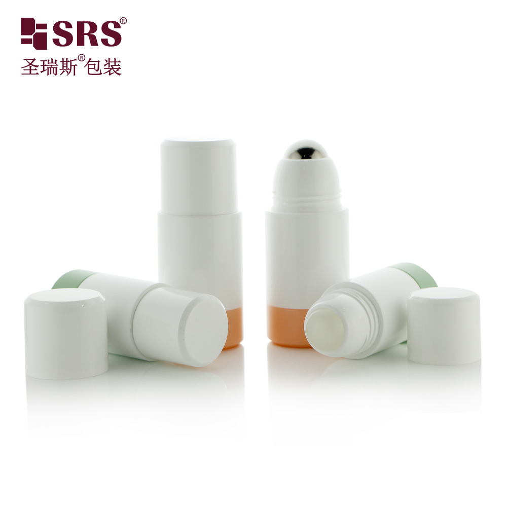 Replaceable 50ml 75ml roll on bottle environment protection deodorant gel PCR empty container