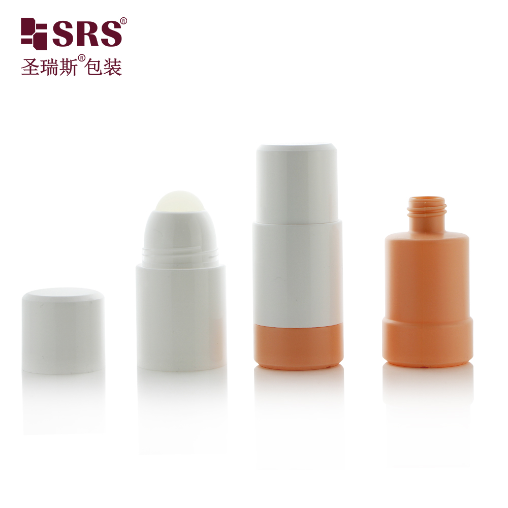 Replaceable 50ml 75ml roll on bottle environment protection deodorant gel PCR empty container