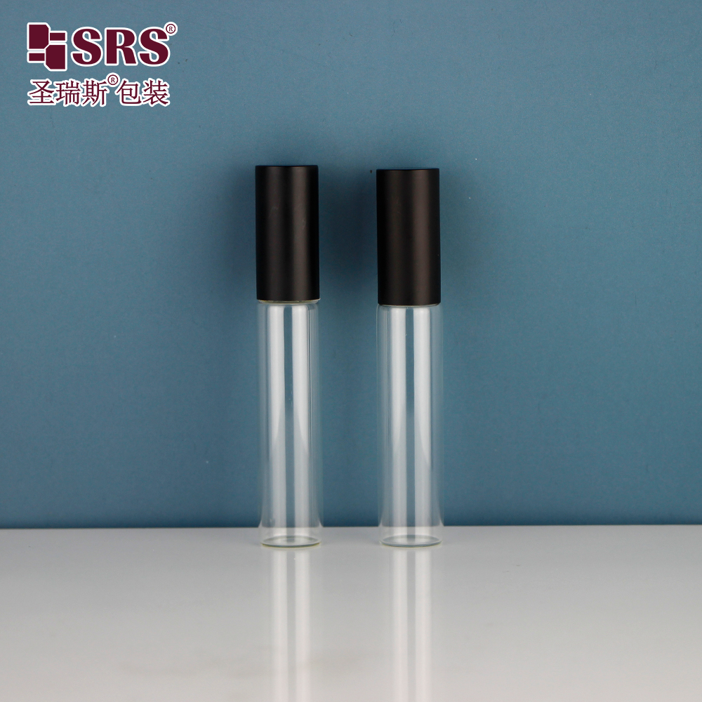 SRS packaging high quality 10ml 15ml roll on clear empty glass perfume essential oil bottle