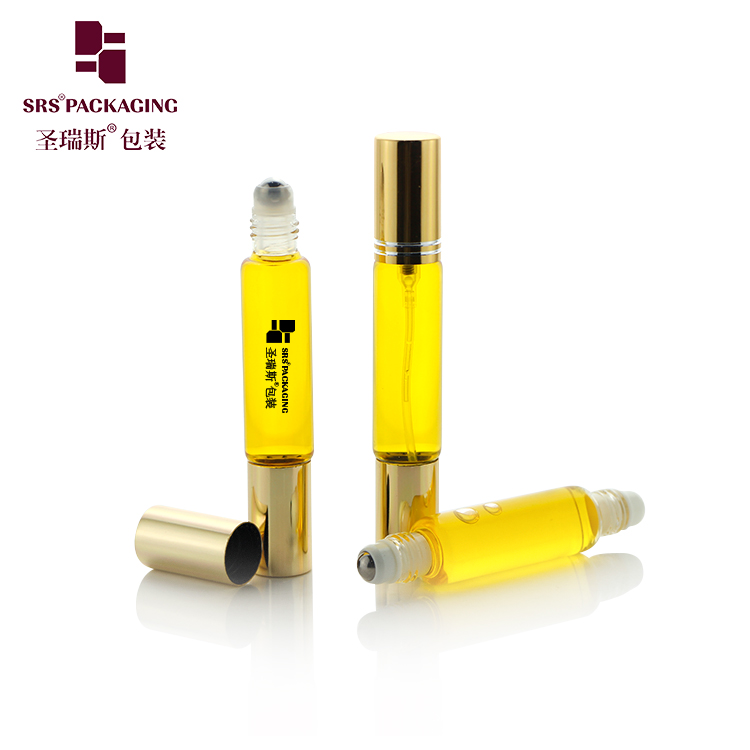 New Design Dual End Clear Glass Perfume Bottle With Roll-On And Fine Mist Spray Pump 10ml