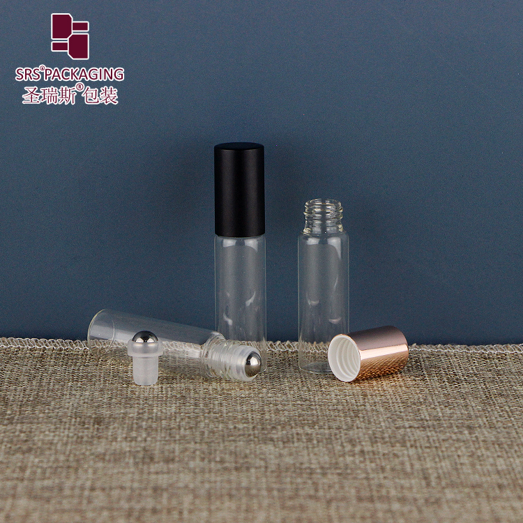 100pcs high quality 3ml 5ml 8ml 10ml 15ml roll on clear empty glass perfume essential oil bottle