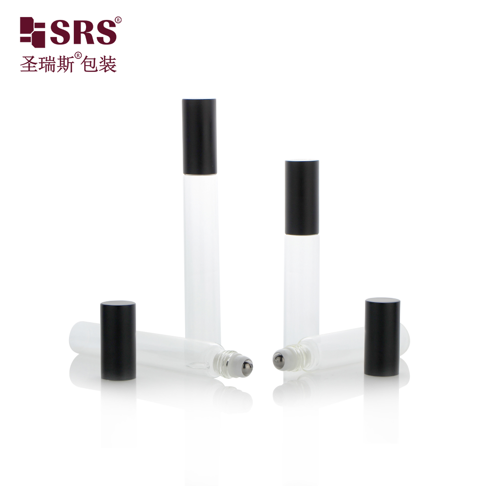 In Stock 10ML 15ML Transparent Glass Roll-On Bottles for Cosmetic Perfume Oils