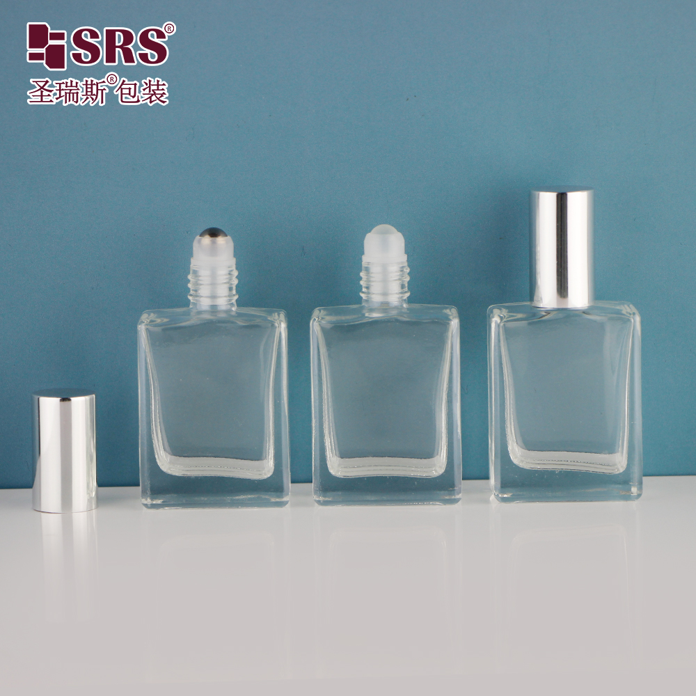 Wholesale Empty Square Perfume Essential 0il Sample Bottle Roll On Glass Bottle