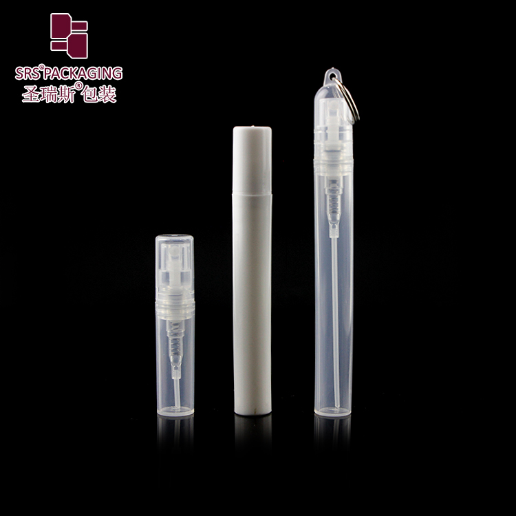 Hot sale cheap price portable travel mini 2ml 3ml 4ml 5ml pen shape plastic mist spray bottle with ring