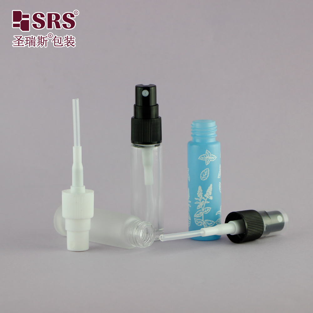 SRS Packaging Free Sample Customized Refillable Empty Small 10ML Cosmetic Glass Perfume Spray Bottle