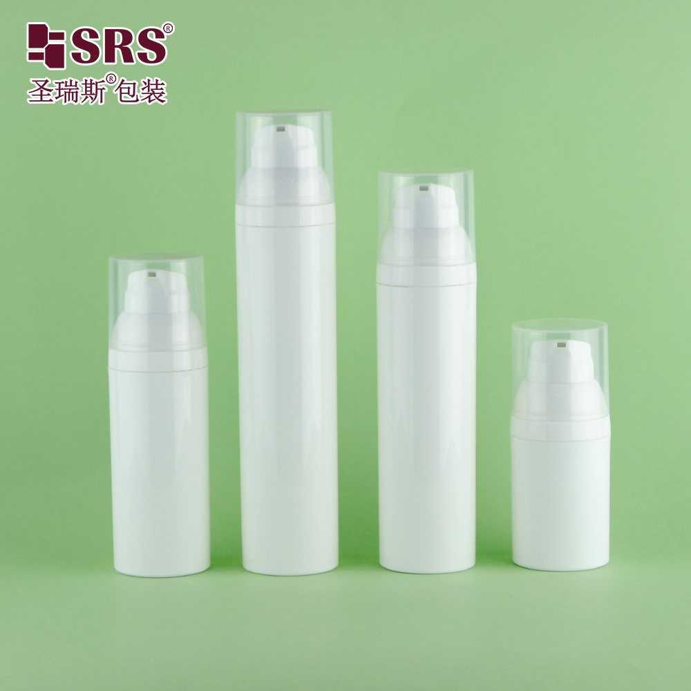 White set cosmetic packaging 30ml 50ml 75ml 100ml airless eye cream bottle