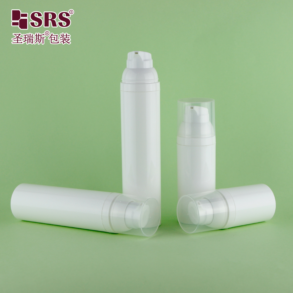 White set cosmetic packaging 30ml 50ml 75ml 100ml airless eye cream bottle